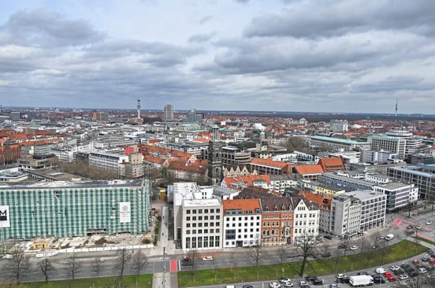 Blick auf die City von Hannover