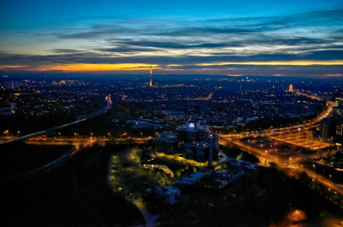 Hannover am Abend - Luftbild