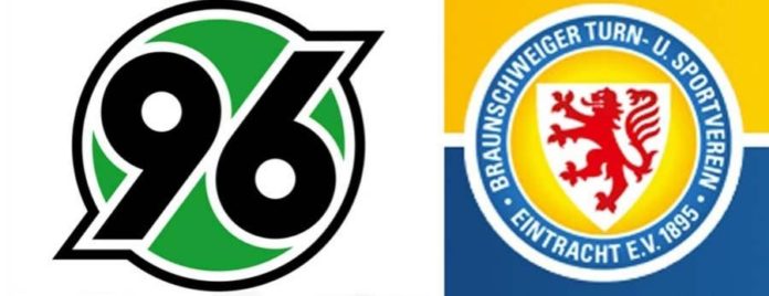 Logo Hannover 96 und Eintracht Braunschweig für Niedersachsenderby