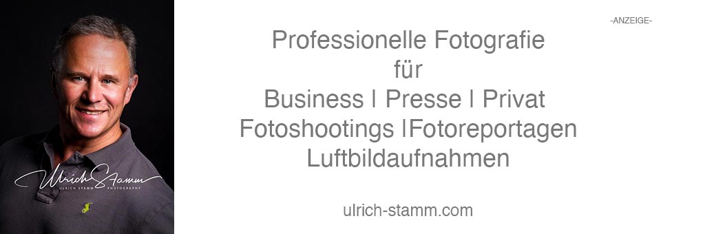 Werbebanner groß Ulrich Stamm - Professionelle Fotografie für Business | Presse | Privat