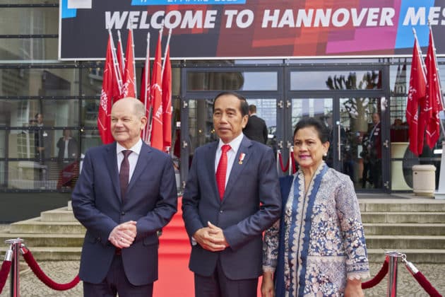 Eröffnungszeremonie der HANNOVER MESSE 2023 mit dem Partnerland Indonesien im HCC Kuppelsaal in Hannover am 16.April 2023 © Ulrich Stamm