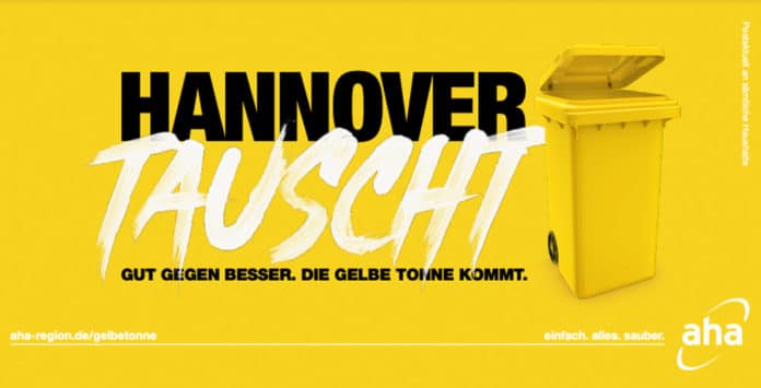 Hannover tauscht den gelben Sack gegen die gelbe Tonne ©  aha Zweckverband Abfallwirtschaft Region Hannover