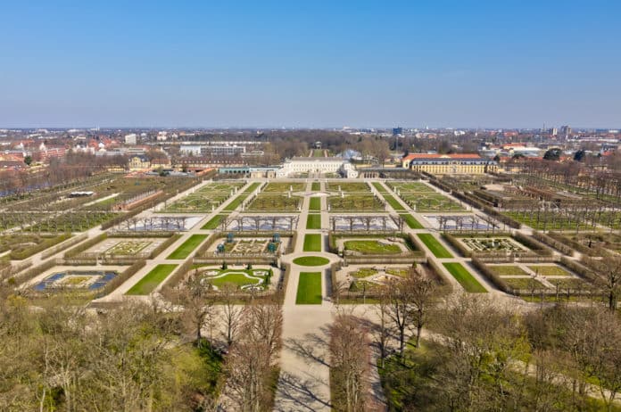 Die Herrenhäuser Gärten - Luftbild © Ulrich Stamm