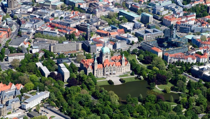 Luftbild Neues Rathaus Hannover © Ulrich Stamm